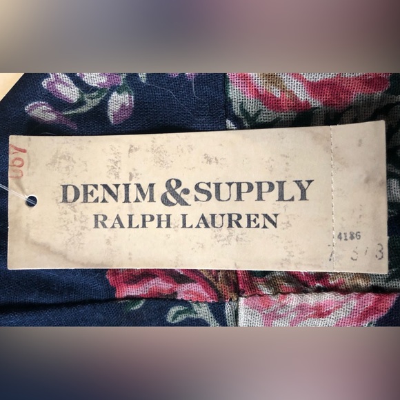 Denim & Supply Ralph Lauren, Navy/Red+ Floral Dress-Maxi. NEW with tags. Medium. - Picture 8 of 8